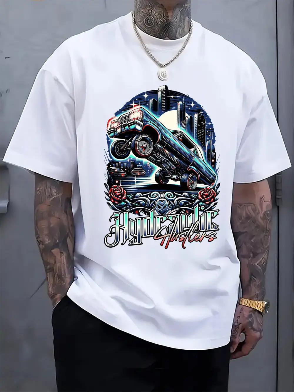 Car Enthusiast Graphic T-shirt - Urban Nightscape & Hot Rod Design M
Car Enthusiast Graphic T-shirt - Urban Nightscape & Hot Rod Design M