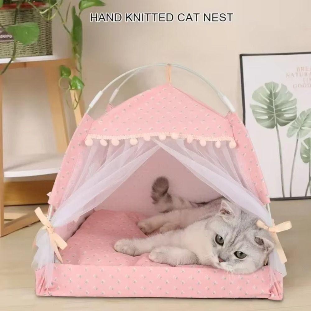 Cute Princess Cat Bed Comfortable Dog Basket Beds Removable Pet Tent House Kennel S-Style 1
Cute Princess Cat Bed Comfortable Dog Basket Beds Removable Pet Tent House Kennel S-Style 1
