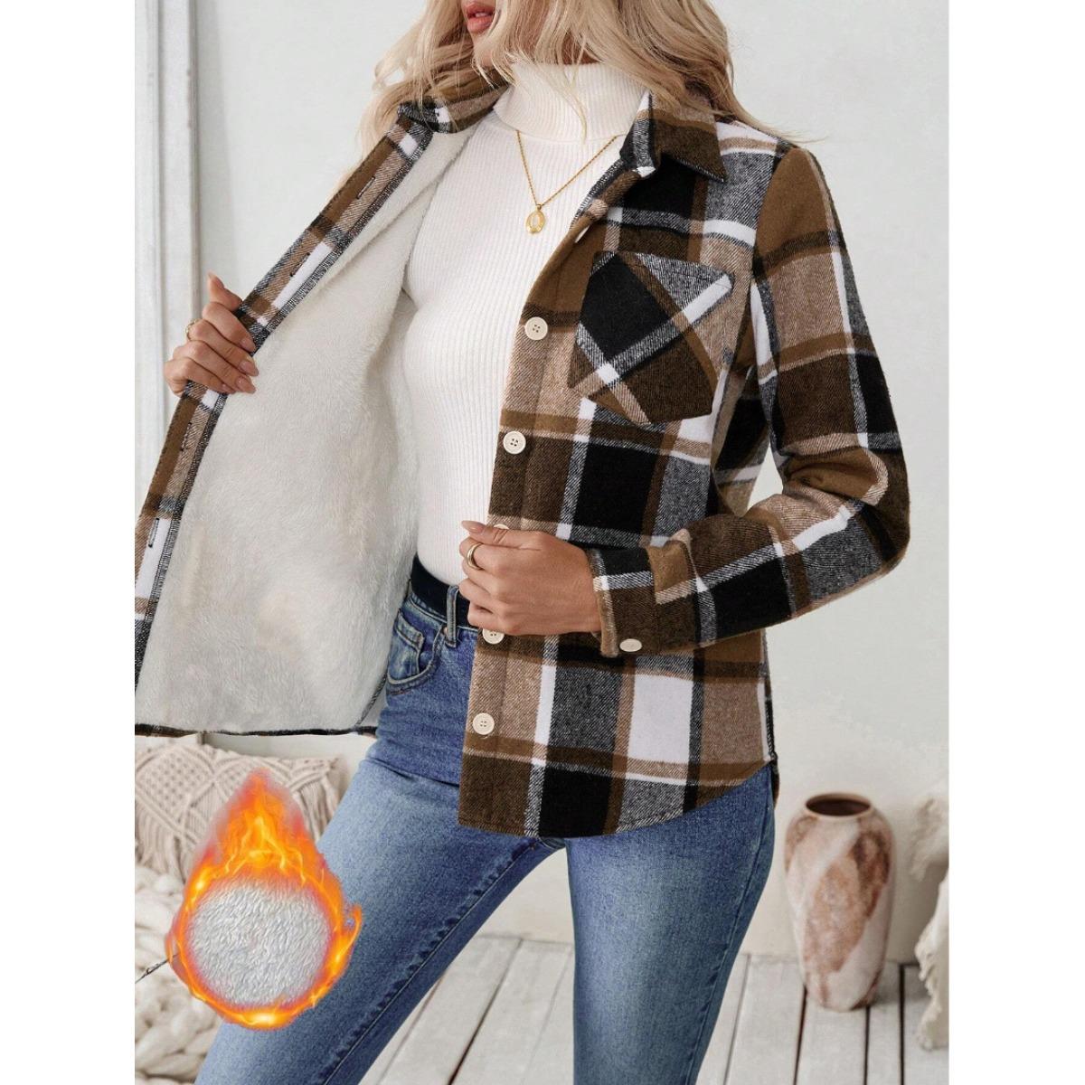 Женская, Плюшевая, Теплая Рубашка, На Пуговицах, Лацкан, Карман, Клетчатый Топ, Повседневная Рубашка XL
Женская, Плюшевая, Теплая Рубашка, На Пуговицах, Лацкан, Карман, Клетчатый Топ, Повседневная Рубашка XL