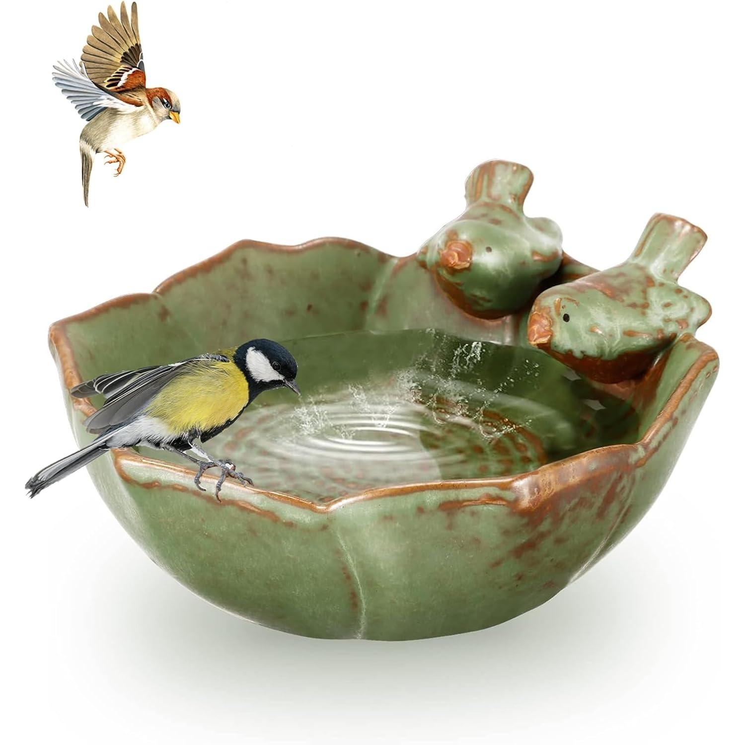 Bird Feeders for The Garden, SUNJULY Bird Bath Bowl, Retro Finish Bird Food Container Holder Fruit Plate Bird Feeder Birdbath Bowl for Garden Aquarium зелёный
Bird Feeders for The Garden, SUNJULY Bird Bath Bowl, Retro Finish Bird Food Container Holder Fruit Plate Bird Feeder Birdbath Bowl for Garden Aquarium зелёный