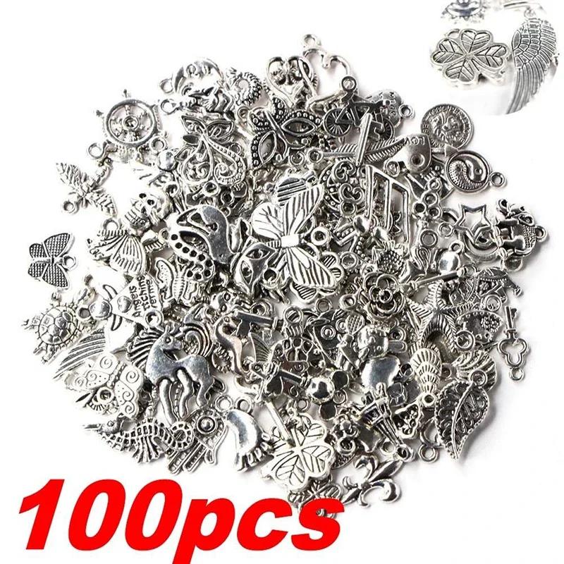 100pcs Tibetan Silver Mixed Heart Butterfly Key Crown Charms Pendants DIY Jewelry for Necklace Bracelet Making Accessaries
100pcs Tibetan Silver Mixed Heart Butterfly Key Crown Charms Pendants DIY Jewelry for Necklace Bracelet Making Accessaries
