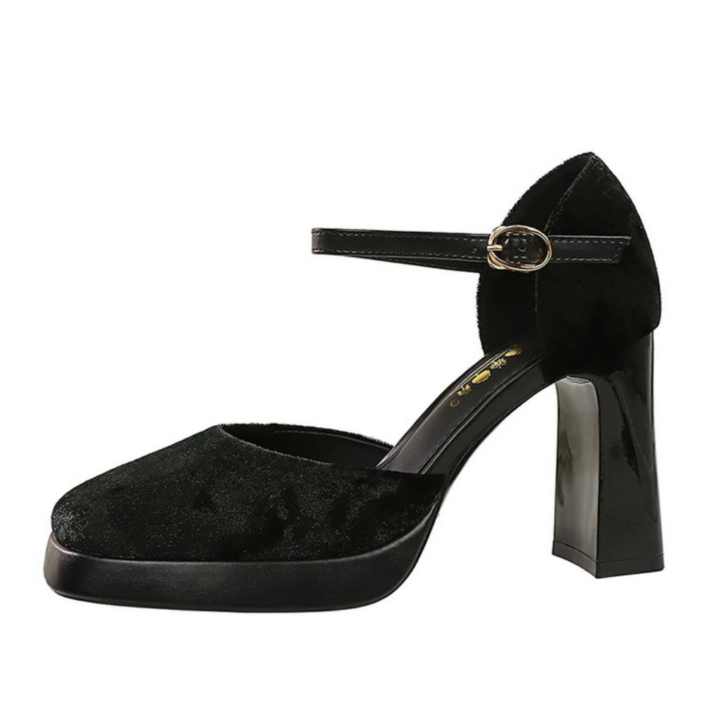 9CM French Sweet Style Velvet Pumps, Square Toe Buckle Strap Platform Super High Heels, Elegant Luxury Banquet Party Fashion Women Dress Shoes 34 чёрный
9CM French Sweet Style Velvet Pumps, Square Toe Buckle Strap Platform Super High Heels, Elegant Luxury Banquet Party Fashion Women Dress Shoes 34 чёрный