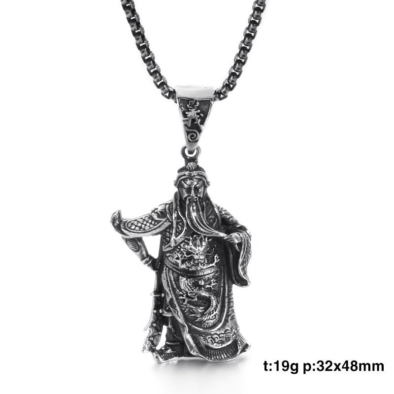 Этническая подвеска из нержавеющей стали Гуань Гун - Ожерелье из титановой стали с ретро-дизайном дракона
Этническая подвеска из нержавеющей стали Гуань Гун - Ожерелье из титановой стали с ретро-дизайном дракона