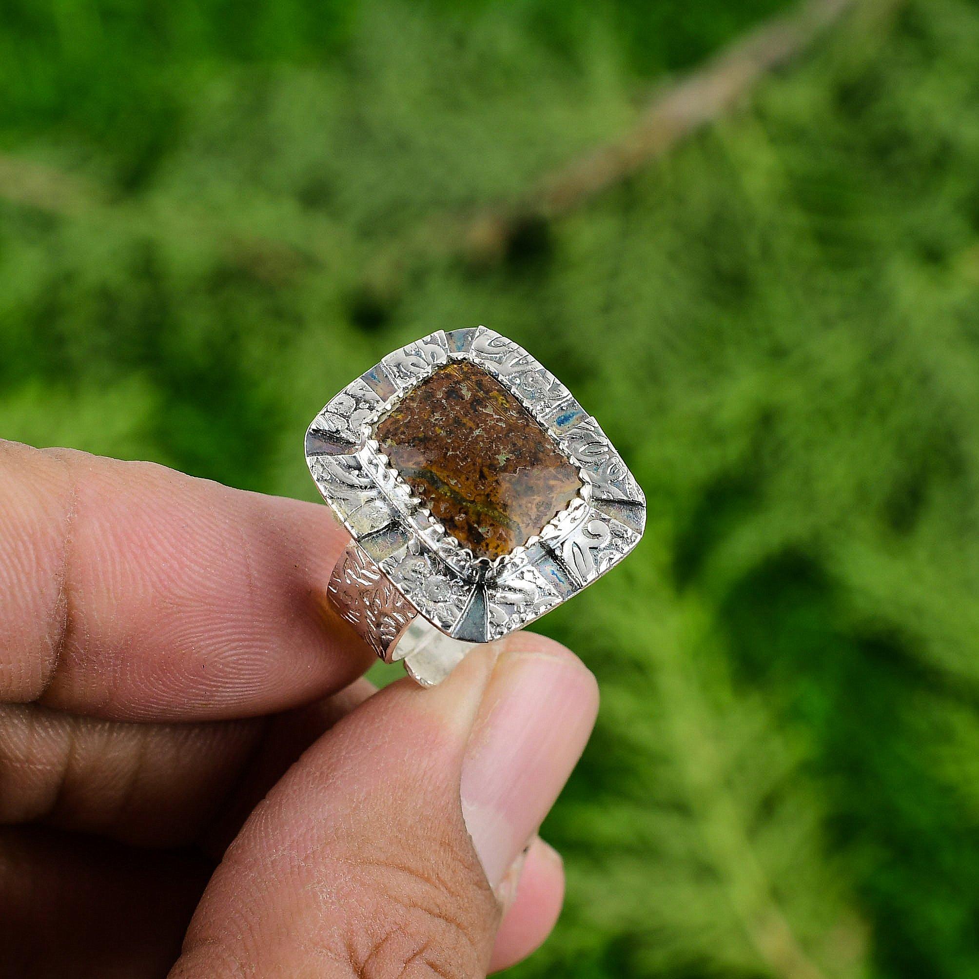 Natural Dinosaur Bone Gemstone Stackable Brown Adjustable Ring 925 Silver Adjustable
Natural Dinosaur Bone Gemstone Stackable Brown Adjustable Ring 925 Silver Adjustable