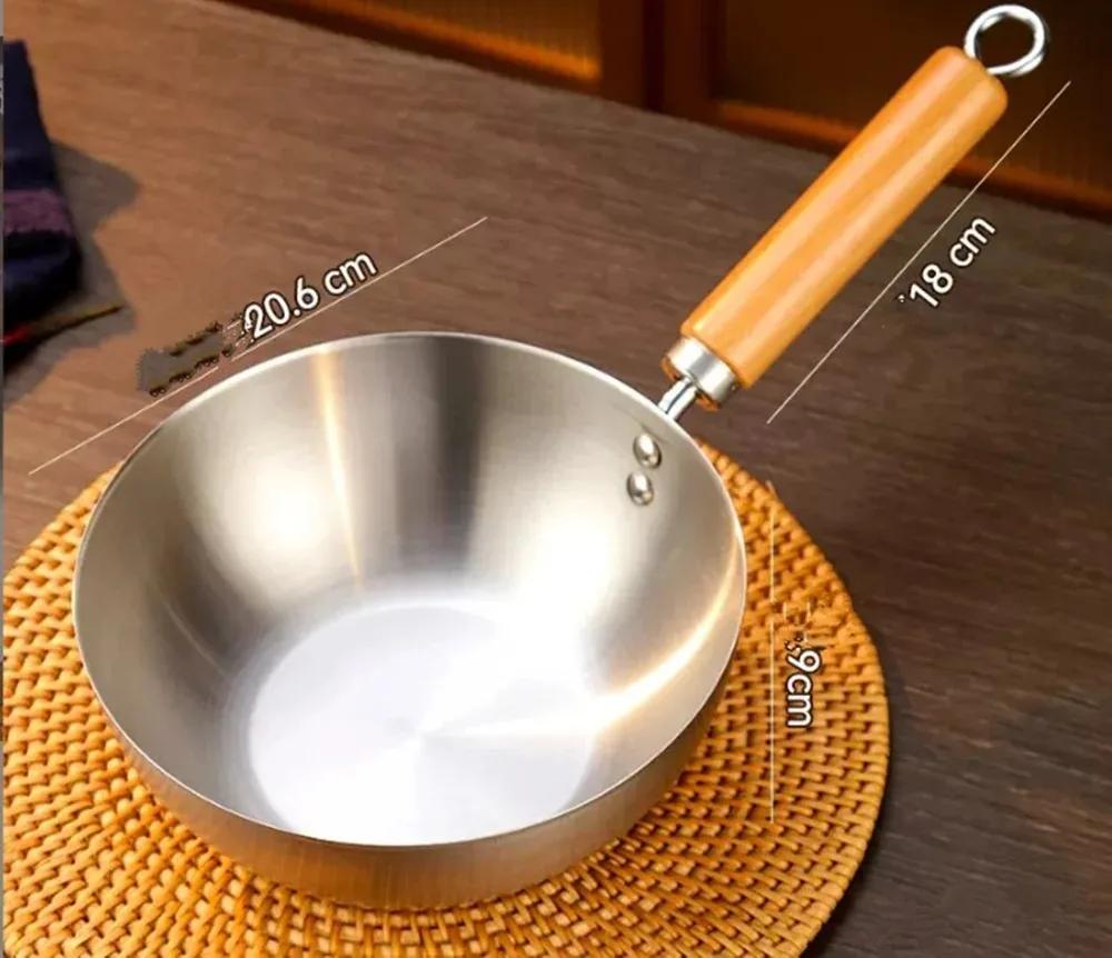 430 Stainless Steel Non-Stick pan Small Frying Wok Pan Home Kitchen Induction Cooker Gas Stove Special Uncoated Skillet Soup Pot
430 Stainless Steel Non-Stick pan Small Frying Wok Pan Home Kitchen Induction Cooker Gas Stove Special Uncoated Skillet Soup Pot