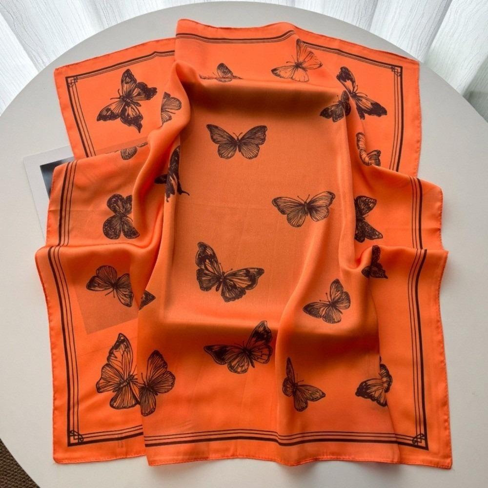 Versatile Elegant Women Scarf Square Shape Silk Imitation Silk Scarf Butterfly Print Neckerchief Women Accessories
Versatile Elegant Women Scarf Square Shape Silk Imitation Silk Scarf Butterfly Print Neckerchief Women Accessories