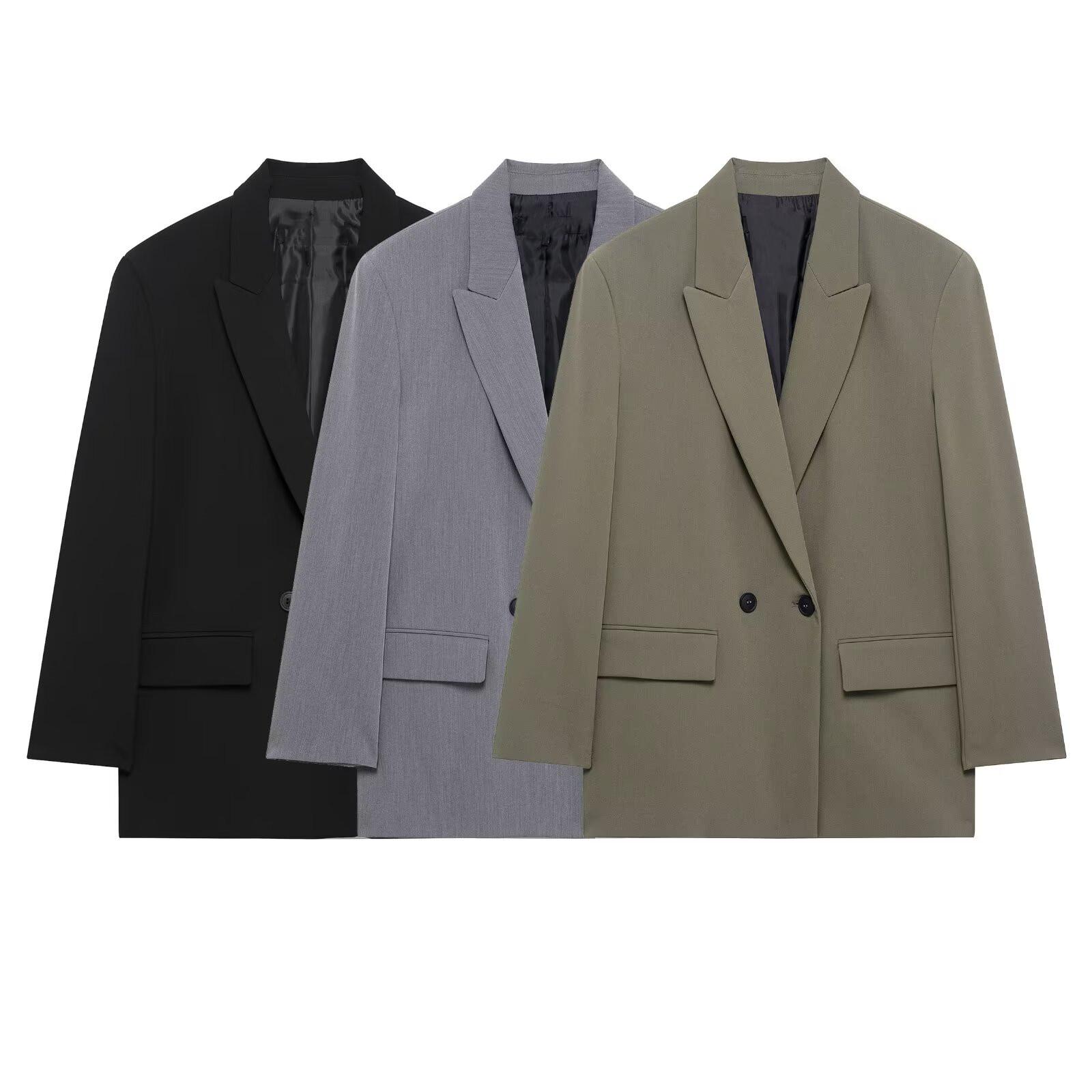 Spring 2025 Women s Elegant Double-Breasted Loose Suit - Commuter Style with Long Sleeves and Two Buttons L
Spring 2025 Women s Elegant Double-Breasted Loose Suit - Commuter Style with Long Sleeves and Two Buttons L