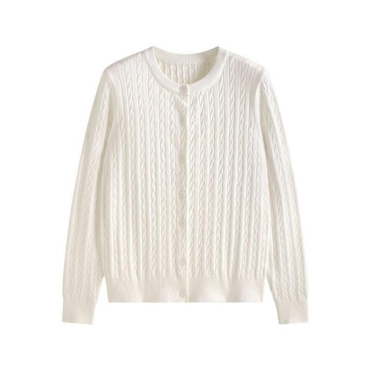 New Autumn Retro Knitted Cardigan Women High End Long Sleeve Round Neck Sweater Jacket Top Design onesize білий
New Autumn Retro Knitted Cardigan Women High End Long Sleeve Round Neck Sweater Jacket Top Design onesize білий