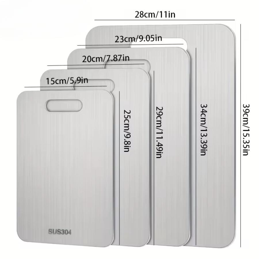 Разделочная доска из нержавеющей стали Двусторонняя разделочная доска Утолщенный материал, устойчивый к плесени Можно повесить для хранения 25x15cm серебряный
Разделочная доска из нержавеющей стали Двусторонняя разделочная доска Утолщенный материал, устойчивый к плесени Можно повесить для хранения 25x15cm серебряный