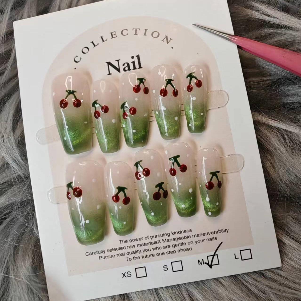Spring/Summer Handmade Wearable Nails: Longing for You Red Bean Style Extra Small XS
Spring/Summer Handmade Wearable Nails: Longing for You Red Bean Style Extra Small XS