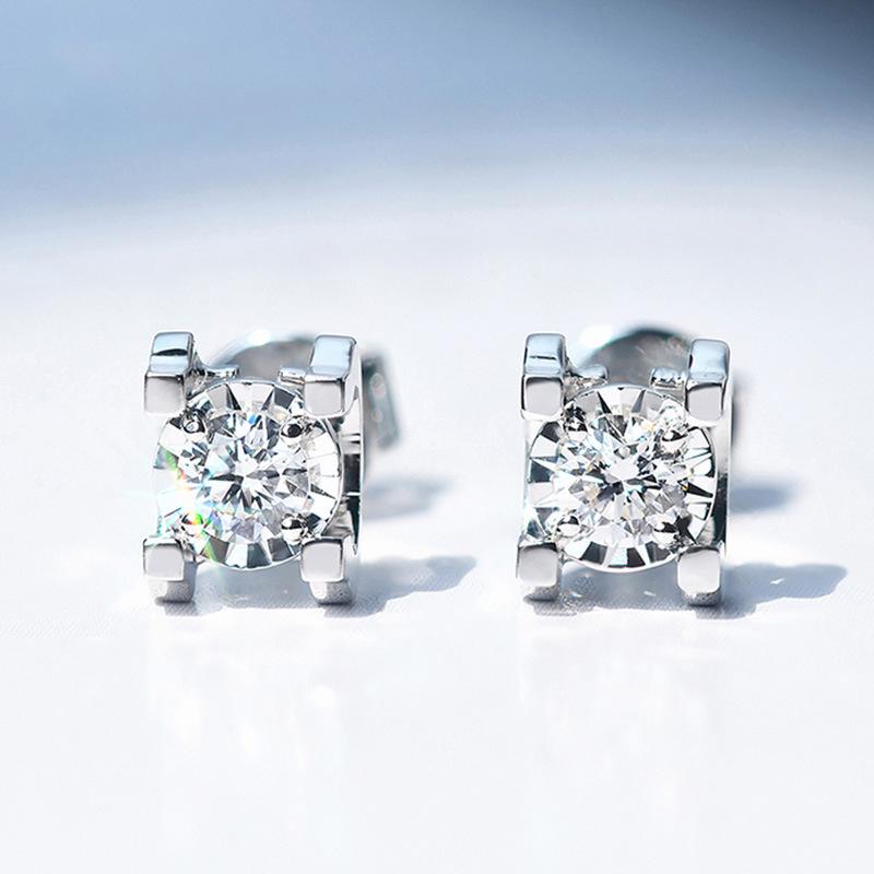 Elegant Niche Design Sparkling Square Diamond S925 Sterling Silver Rhodium-Plated Stud Earrings for Women 925 Silver
Elegant Niche Design Sparkling Square Diamond S925 Sterling Silver Rhodium-Plated Stud Earrings for Women 925 Silver