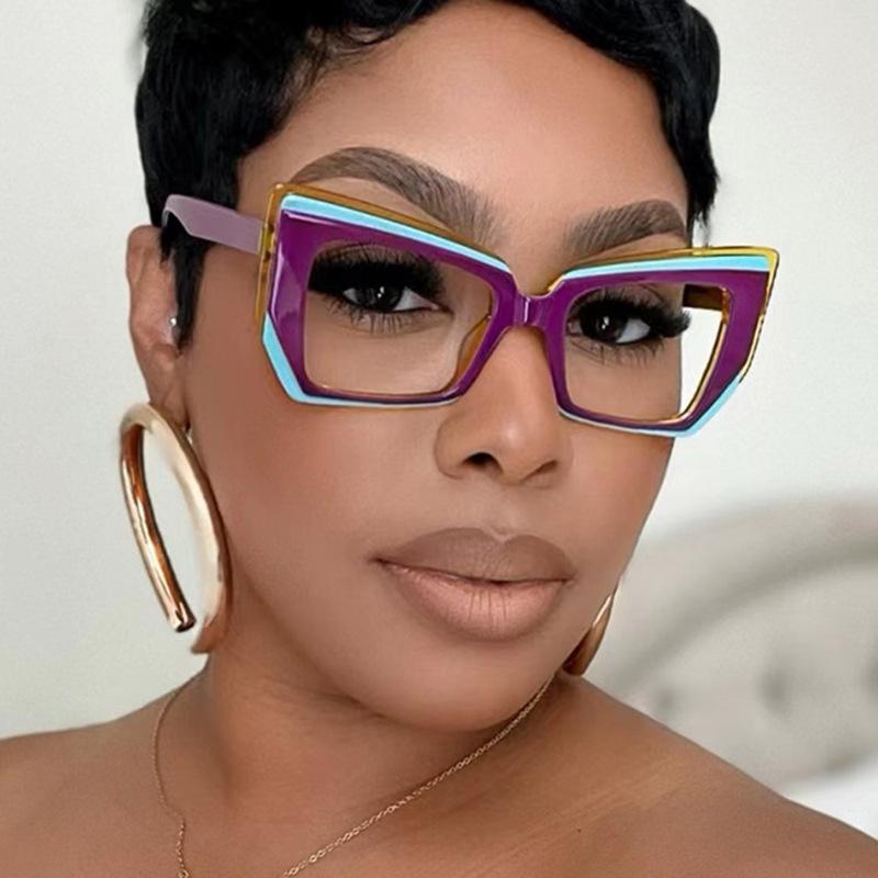 Fashion Personality Women s Irregular without Degrees Glasses Frame Concave Shape Glasses Frame Jewelry Decoration
Fashion Personality Women s Irregular without Degrees Glasses Frame Concave Shape Glasses Frame Jewelry Decoration