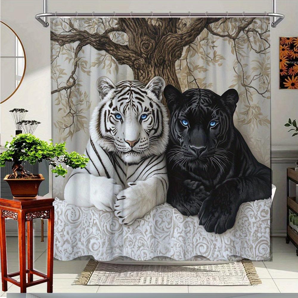 1Pc Creative Animal Print Shower Curtain With Elegant Design, Bathroom Decor, Polyester Fabric, 12 Hooks Included, 180X200Cm W60H190(CM)-1 Pcs
1Pc Creative Animal Print Shower Curtain With Elegant Design, Bathroom Decor, Polyester Fabric, 12 Hooks Included, 180X200Cm W60H190(CM)-1 Pcs