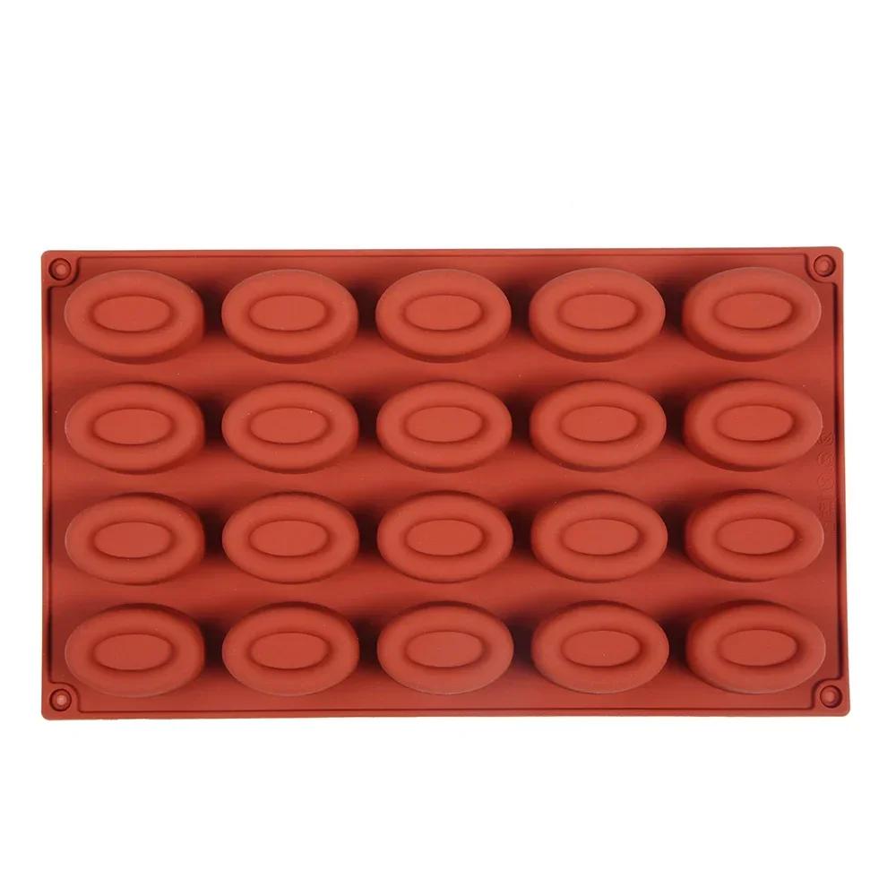 20 - cavity Oval Silicone Doughnut Mold for Baking Mini Dessert, Small Cake and Chocolate Pancake Kitchen DIY Handmade Tools кирпич красный
20 - cavity Oval Silicone Doughnut Mold for Baking Mini Dessert, Small Cake and Chocolate Pancake Kitchen DIY Handmade Tools кирпич красный