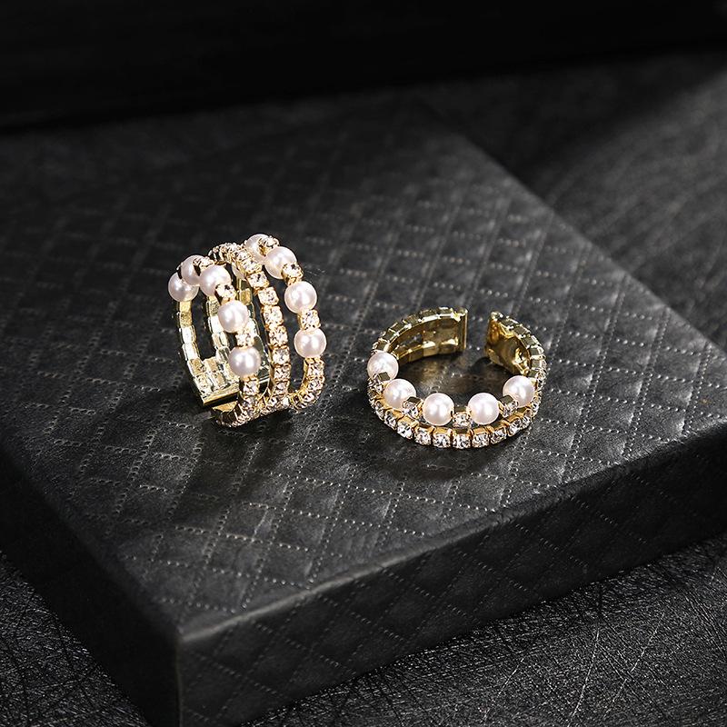 Pearl-set diamond multi-layer open ring French retro temperament index finger ring niche exquisite high-end jewelry
Pearl-set diamond multi-layer open ring French retro temperament index finger ring niche exquisite high-end jewelry