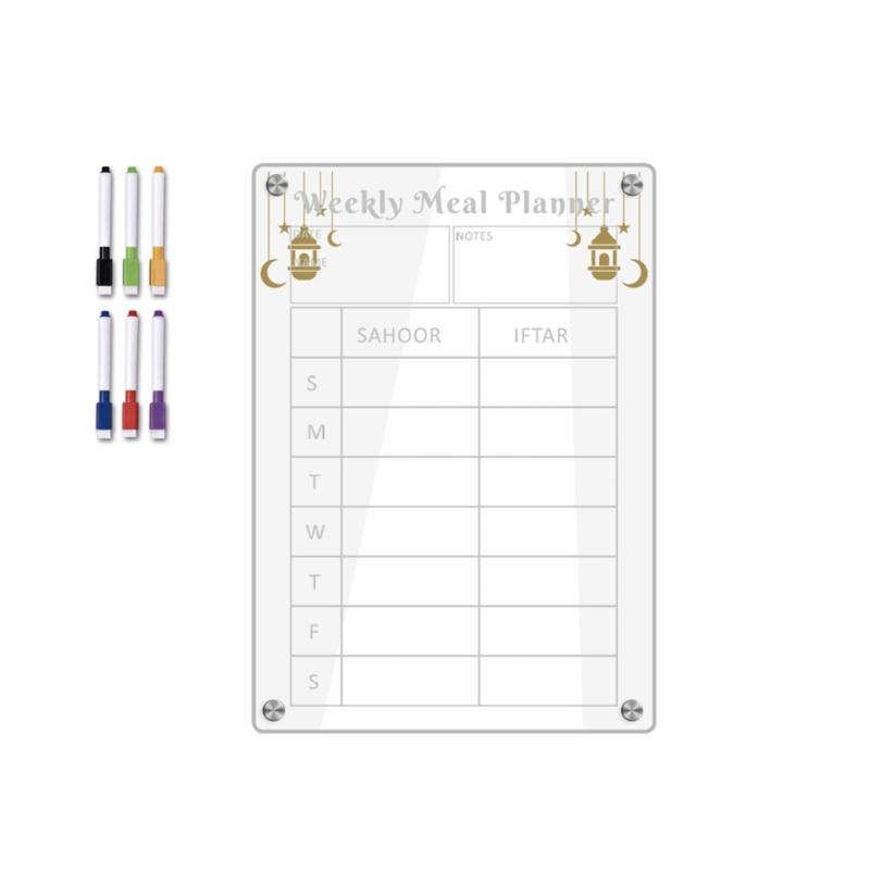 Acrylic Magnetic Fridge Calendar Weekly Calendar Ramadan Meal Planner Memo Board Ramadan Calendar To-do-list Board
Acrylic Magnetic Fridge Calendar Weekly Calendar Ramadan Meal Planner Memo Board Ramadan Calendar To-do-list Board