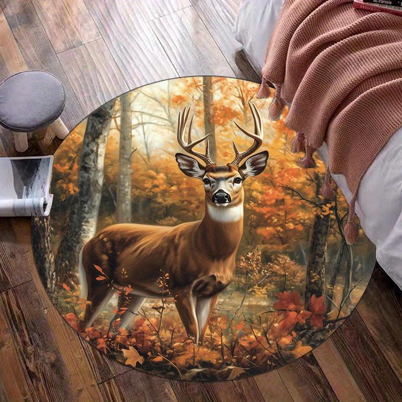 Deer in Autumn Forest Round Rug Nature Wildlife Scene Animal Print Floor Mat for Bedroom Living Room Home Decor Rustic Style 60cm x 60cm
Deer in Autumn Forest Round Rug Nature Wildlife Scene Animal Print Floor Mat for Bedroom Living Room Home Decor Rustic Style 60cm x 60cm