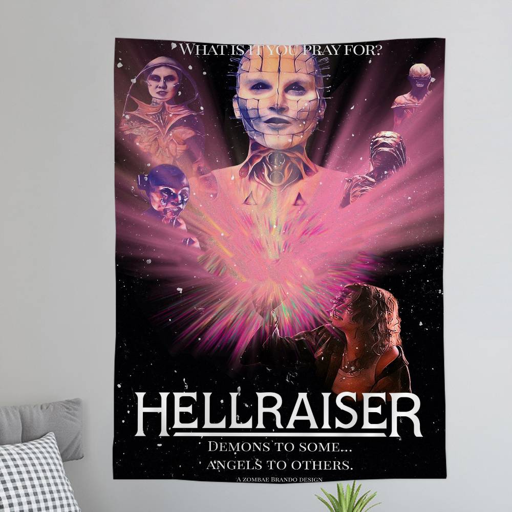 Classic Hhellraiser Movie Printed Large Wall Tapestry Indian Buddha Wall Decoration Witchcraft Bohemian Hippie Decor Blanket 74x94cm(29x37in)
Classic Hhellraiser Movie Printed Large Wall Tapestry Indian Buddha Wall Decoration Witchcraft Bohemian Hippie Decor Blanket 74x94cm(29x37in)