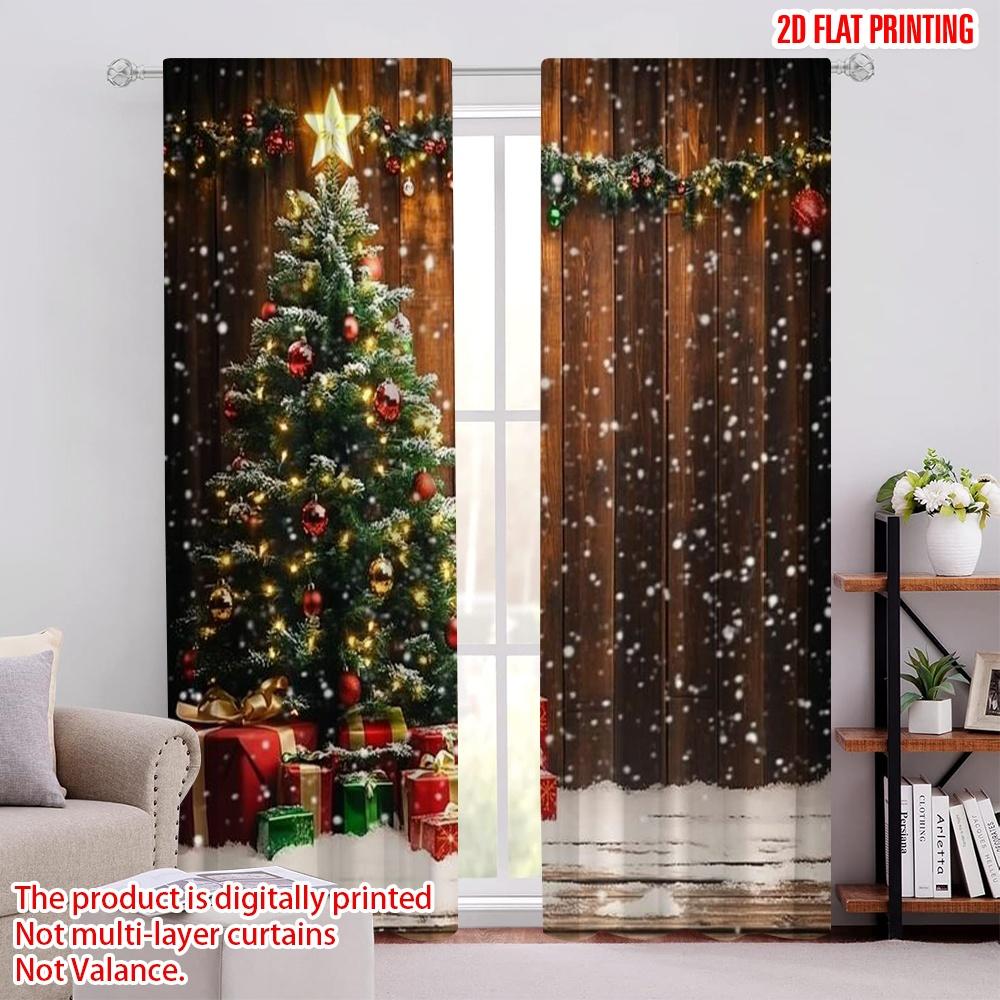 Set Of 2 Flat Printing Merry Christmas Curtain Snowflakes Versatile Polyester Without Electricity Festive Wall Decor W100*H70(CM)-Grommet top&2PCS
Set Of 2 Flat Printing Merry Christmas Curtain Snowflakes Versatile Polyester Without Electricity Festive Wall Decor W100*H70(CM)-Grommet top&2PCS
