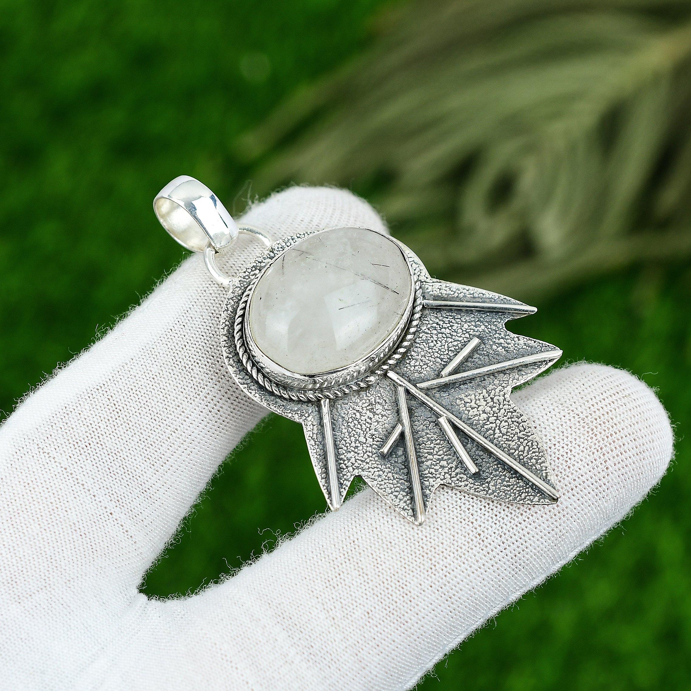 Natural Black Rutile Gemstone Pendant 925 Sterling Silver Jewelry For Girls
Natural Black Rutile Gemstone Pendant 925 Sterling Silver Jewelry For Girls