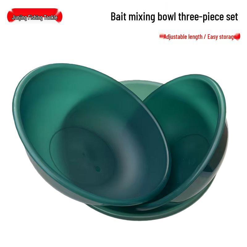 Green Deepened Fish Bait Mixing Basin Set - 3-Piece Green Deepened Bait Basin
Green Deepened Fish Bait Mixing Basin Set - 3-Piece Green Deepened Bait Basin