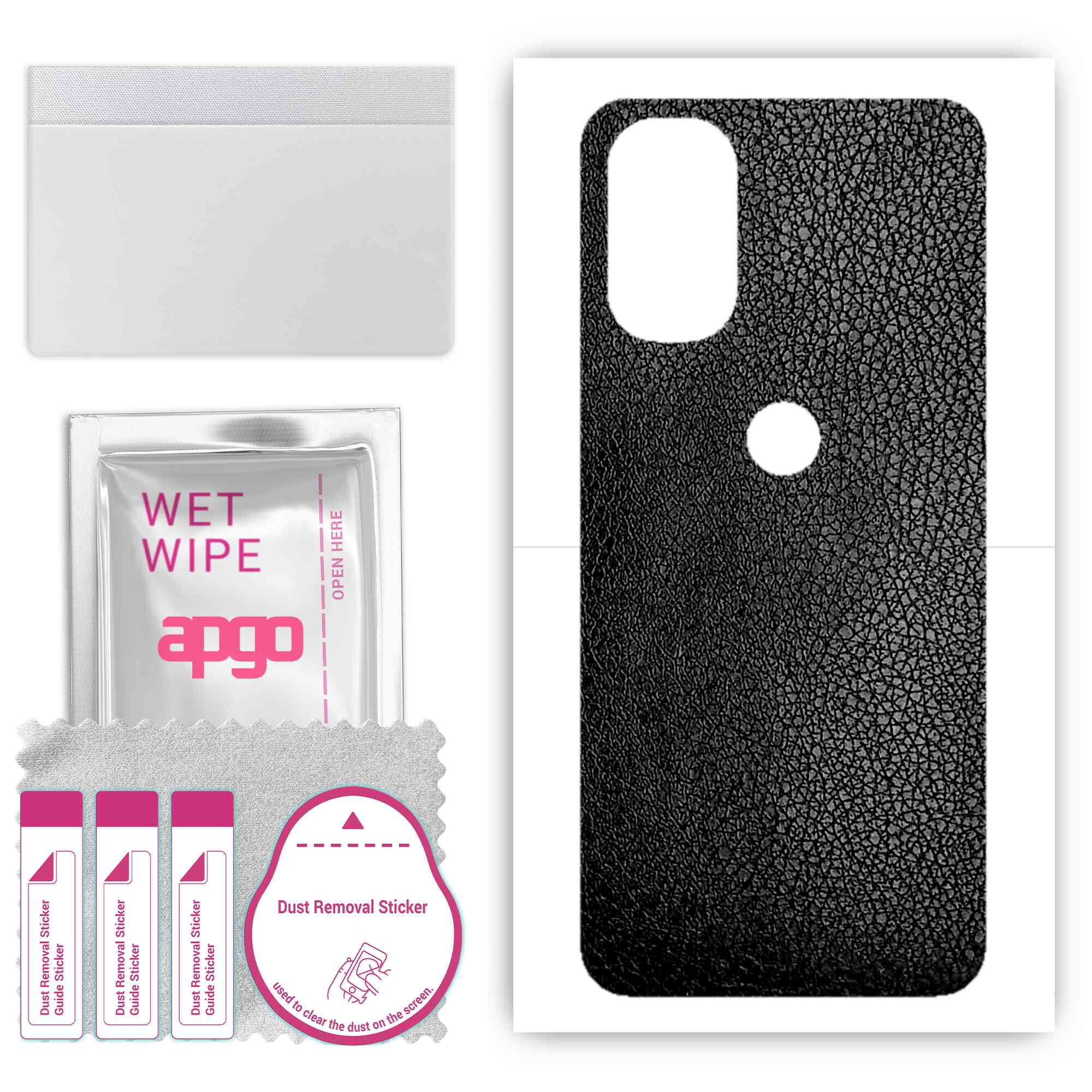 apgo Protective Skin Sticker for the back compatible with Motorola Moto G31, Wrap Film, Foil, Vinyl - Pattern Black Leather
apgo Protective Skin Sticker for the back compatible with Motorola Moto G31, Wrap Film, Foil, Vinyl - Pattern Black Leather
