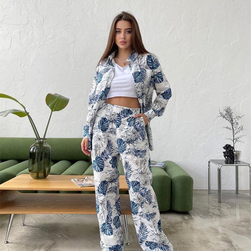 Long Sleeves Loose Shirt + Baggy Pants Women Twopiece Set Gray Blue XXL
Long Sleeves Loose Shirt + Baggy Pants Women Twopiece Set Gray Blue XXL