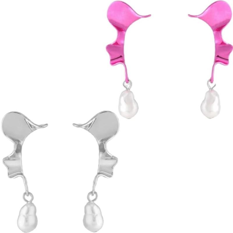 2 Pairs of Ladies Punk Pink Silver Abstract Pearl Earrings
2 Pairs of Ladies Punk Pink Silver Abstract Pearl Earrings