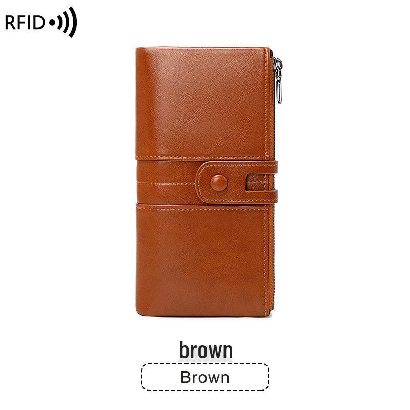 Женский длинный кошелек-клатч из винтажной кожи с RFID-защитой, 2023 коричневый
Женский длинный кошелек-клатч из винтажной кожи с RFID-защитой, 2023 коричневый