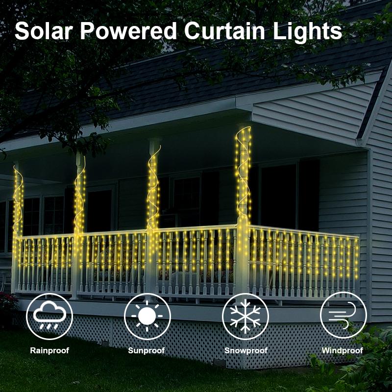 Solar Lights Outdoor Christmas Light 5M LED 8 Modes Solar Curtain String Light Waterproof for Holiday Wedding Party Decor Lamps теплый белый
Solar Lights Outdoor Christmas Light 5M LED 8 Modes Solar Curtain String Light Waterproof for Holiday Wedding Party Decor Lamps теплый белый