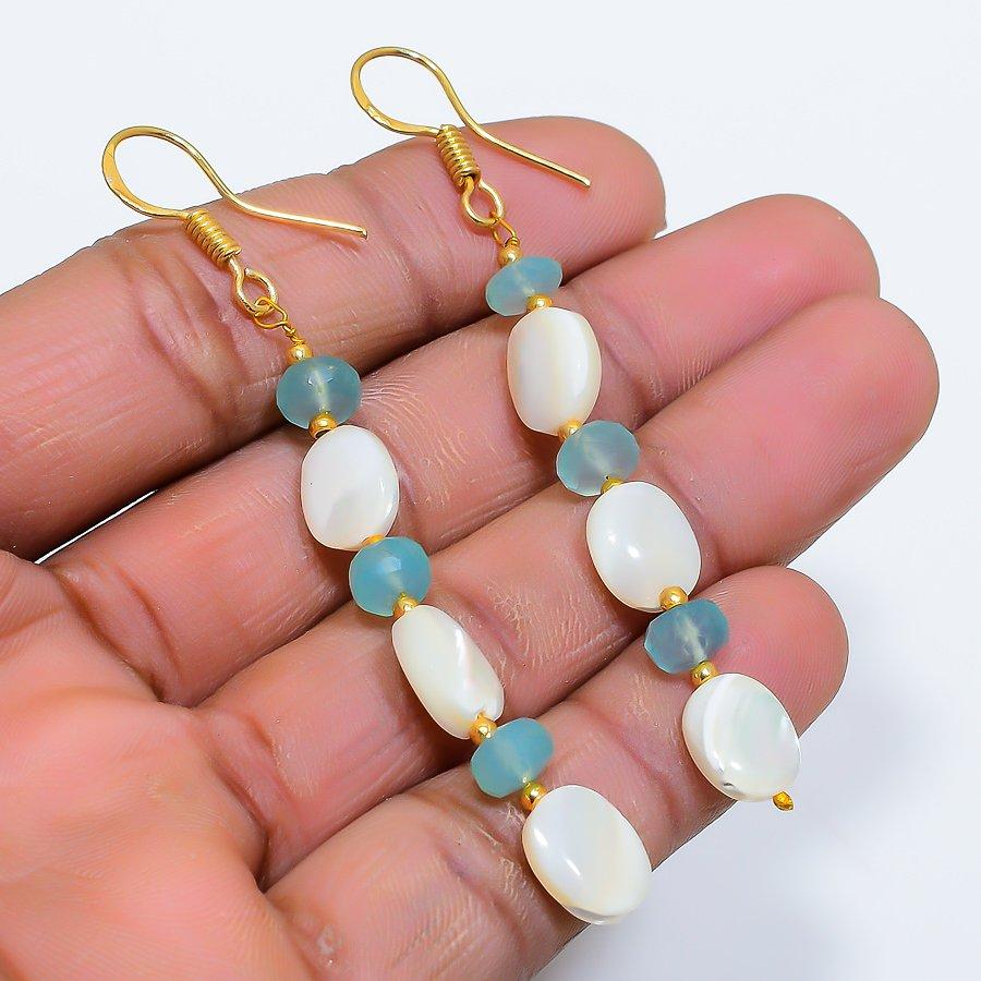 River Pearl Gemstone Handmade 925 Sterling Silver Jewelry Earring 2.88 GK-4880
River Pearl Gemstone Handmade 925 Sterling Silver Jewelry Earring 2.88 GK-4880