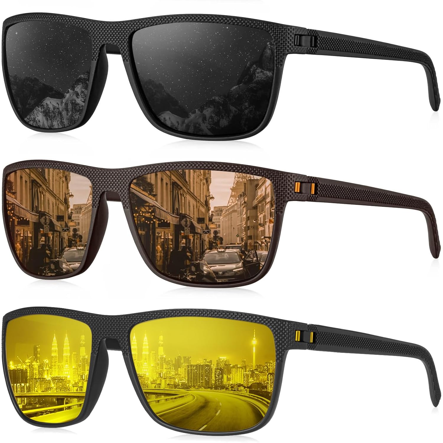 3pcs Polarized Cycling Sunglasses for Men Lightweight Classic Fashion Sports Sun Glasses Women Driving Fishing Shades Eyewear
3pcs Polarized Cycling Sunglasses for Men Lightweight Classic Fashion Sports Sun Glasses Women Driving Fishing Shades Eyewear