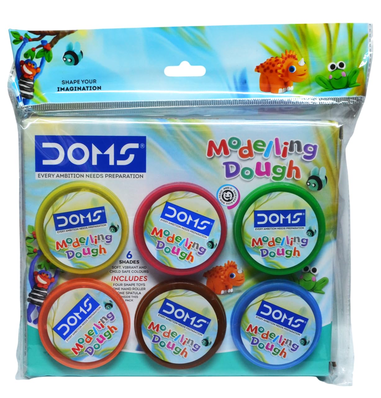 Пластилин DOMS 6 цветов 150 г Безопасен для детей Нетоксичный Набор для творчества DIY с формочками, скалкой, лопаткой
Пластилин DOMS 6 цветов 150 г Безопасен для детей Нетоксичный Набор для творчества DIY с формочками, скалкой, лопаткой