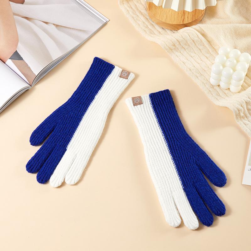 Осень и Зима Вязаные Женские Теплые Перчатки с Цветной Отделкой, Перчатки из Шерсти с Сенсорным Экраном для Защиты от Холода Average Size
Осень и Зима Вязаные Женские Теплые Перчатки с Цветной Отделкой, Перчатки из Шерсти с Сенсорным Экраном для Защиты от Холода Average Size