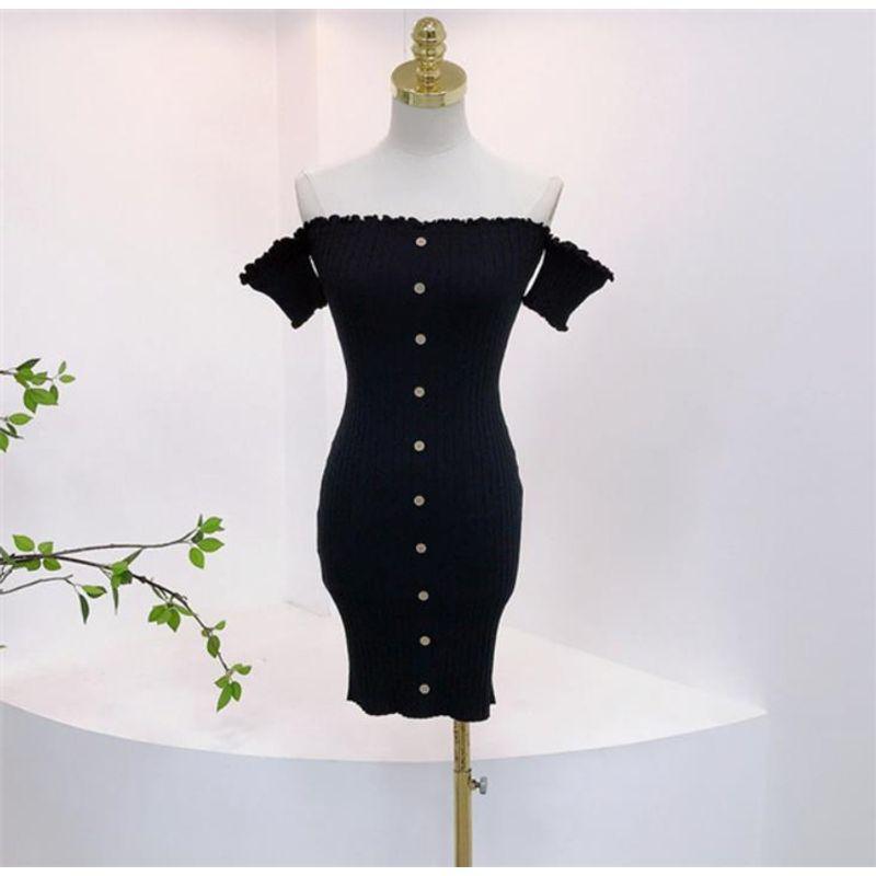 European and American Sexy Silm off-Shoulder Short Sleeve Dress Short Skirt Sexy Bodycon Mini Dress Black M
European and American Sexy Silm off-Shoulder Short Sleeve Dress Short Skirt Sexy Bodycon Mini Dress Black M