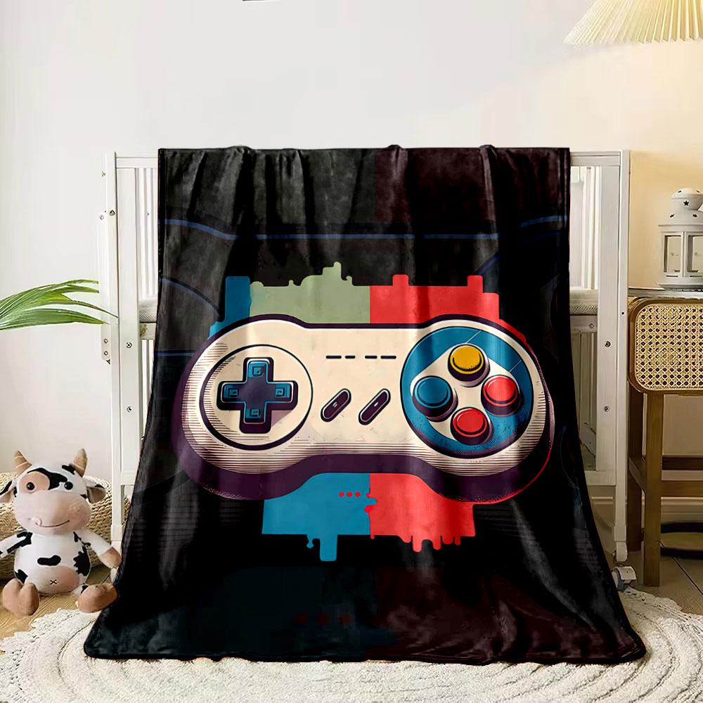 A retro gaming controller with a split blue-red background and drips. for all seasons blanket lunch break throw gift 80cm x 120cm
A retro gaming controller with a split blue-red background and drips. for all seasons blanket lunch break throw gift 80cm x 120cm