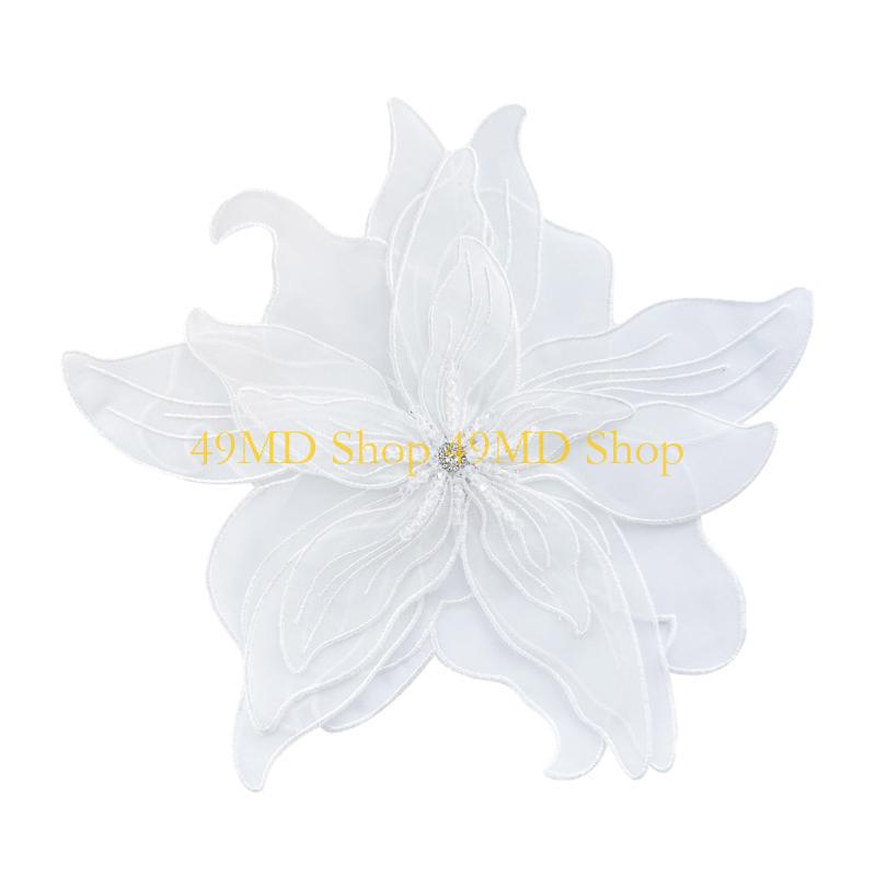 49MD Floral Sewing Patches Elegant Flower Beaded Applique for Decoration Oversized Appliques Sew on Dress белый
49MD Floral Sewing Patches Elegant Flower Beaded Applique for Decoration Oversized Appliques Sew on Dress белый