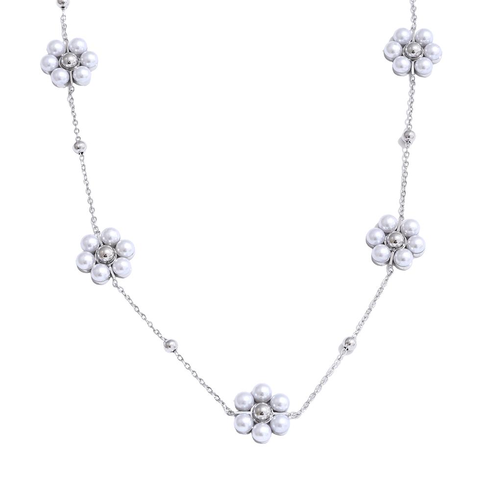 Yhpup Fashion Imitation Pearls Handmade Flower Beads Chain Necklace Women 18K Gold Color PVD Stainless Steel Jewelry Waterproof
Yhpup Fashion Imitation Pearls Handmade Flower Beads Chain Necklace Women 18K Gold Color PVD Stainless Steel Jewelry Waterproof