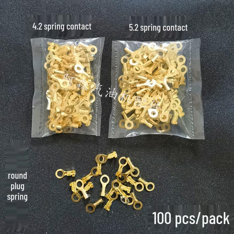 4.2 Мідна пружинна вставка та 5.2 Круглий штифт Швидке з єднання, 4.8/6.3/7.8 Силова картка Провідний термінал Вставний 5.2 Round (100 pcs)
4.2 Мідна пружинна вставка та 5.2 Круглий штифт Швидке з єднання, 4.8/6.3/7.8 Силова картка Провідний термінал Вставний 5.2 Round (100 pcs)
