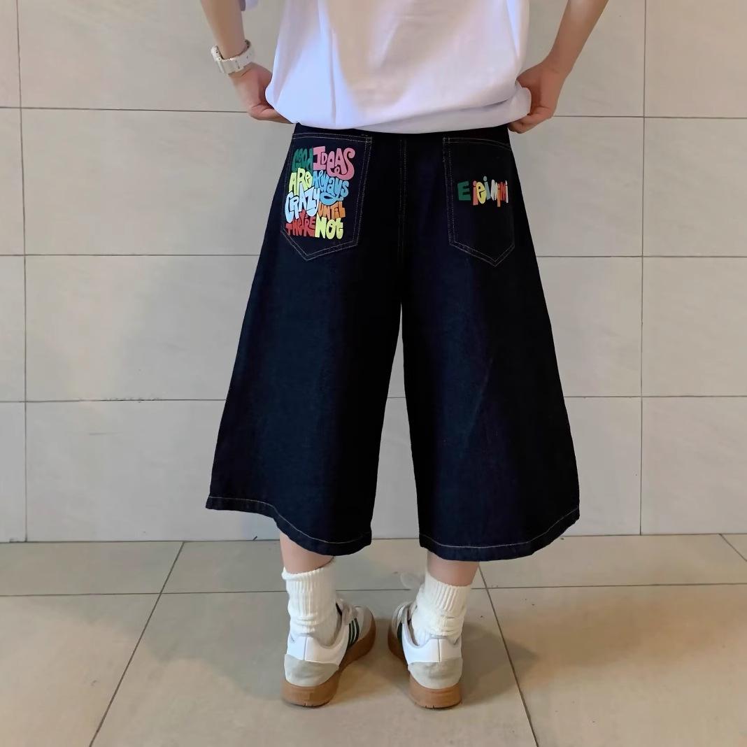 Unisex American-Style Colorful Letter Dopamine Denim Shorts: Spring/Summer Loose Cropped Pants L: 109-120 lbs
Unisex American-Style Colorful Letter Dopamine Denim Shorts: Spring/Summer Loose Cropped Pants L: 109-120 lbs