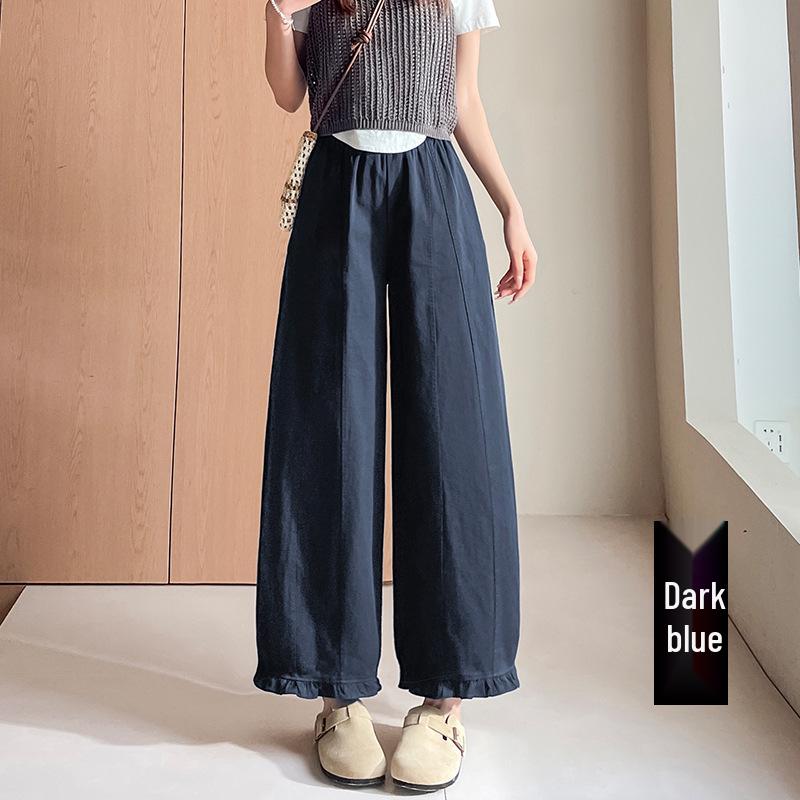 Korean Style High Waist Wide Leg Lace Wood Ear Pants for Women – Spring/Summer Casual Cropped Trousers S темно-синий
Korean Style High Waist Wide Leg Lace Wood Ear Pants for Women – Spring/Summer Casual Cropped Trousers S темно-синий