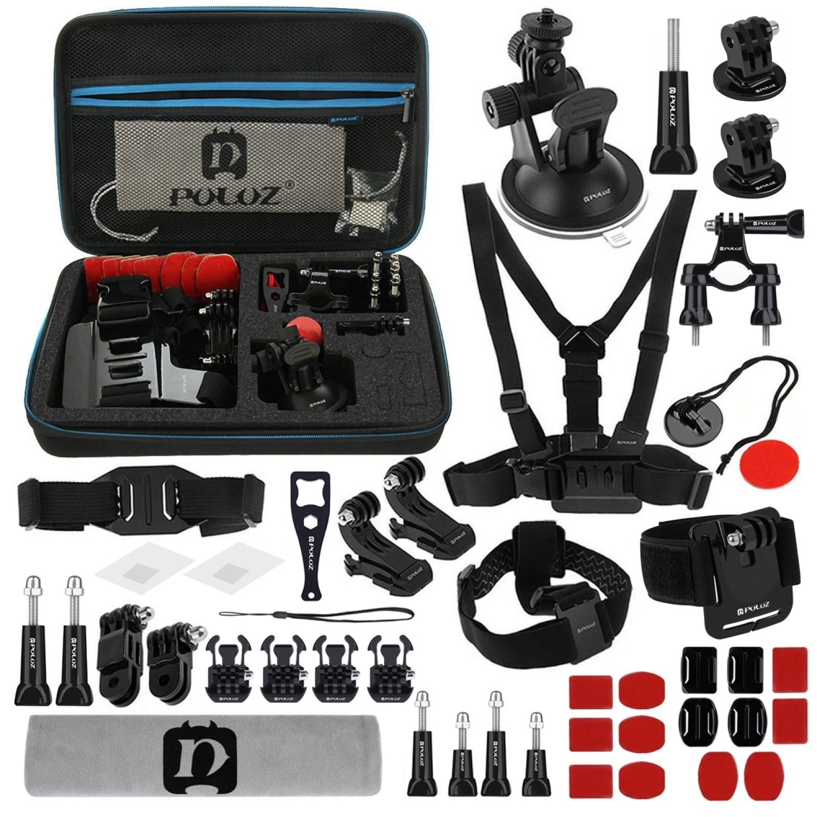 PULUZ PKT10 45 in 1 Kit for GoPro Action Camera Large Storage Case Chest Mount Head Strap Floating Handle Set A
PULUZ PKT10 45 in 1 Kit for GoPro Action Camera Large Storage Case Chest Mount Head Strap Floating Handle Set A