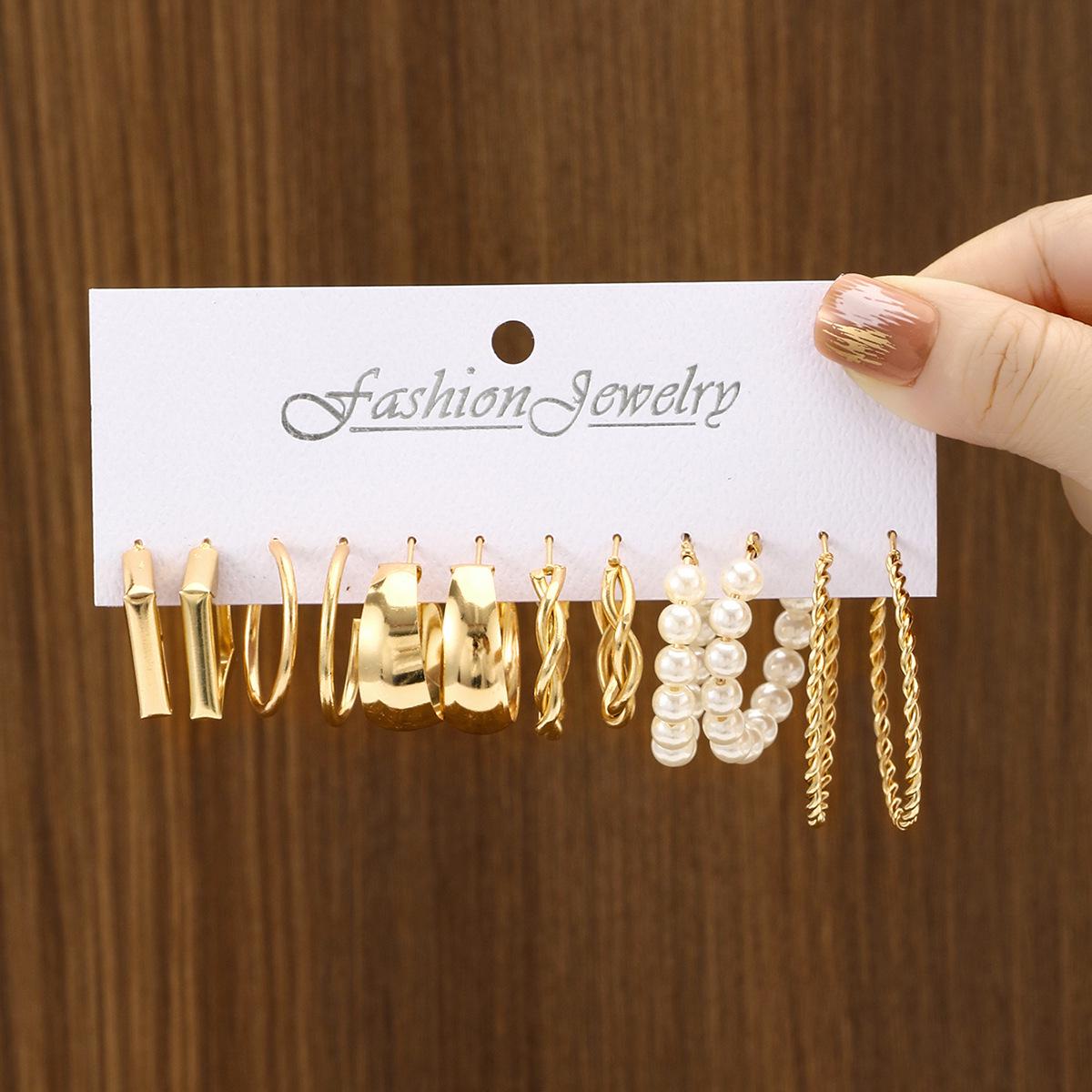 Набір сережок-кілець з металу в стилі ретро-мінімалізм - Креативний геометричний дизайн Alloy
Набір сережок-кілець з металу в стилі ретро-мінімалізм - Креативний геометричний дизайн Alloy