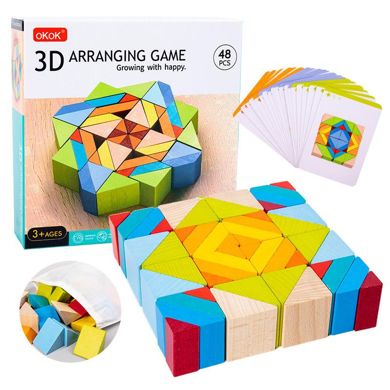 3D Spatial Logic Wooden Puzzle - 48PCS Creative Blocks Kids Brain Training Toy Shape Matching Montessori Game for 3+ Years разноцветный
3D Spatial Logic Wooden Puzzle - 48PCS Creative Blocks Kids Brain Training Toy Shape Matching Montessori Game for 3+ Years разноцветный