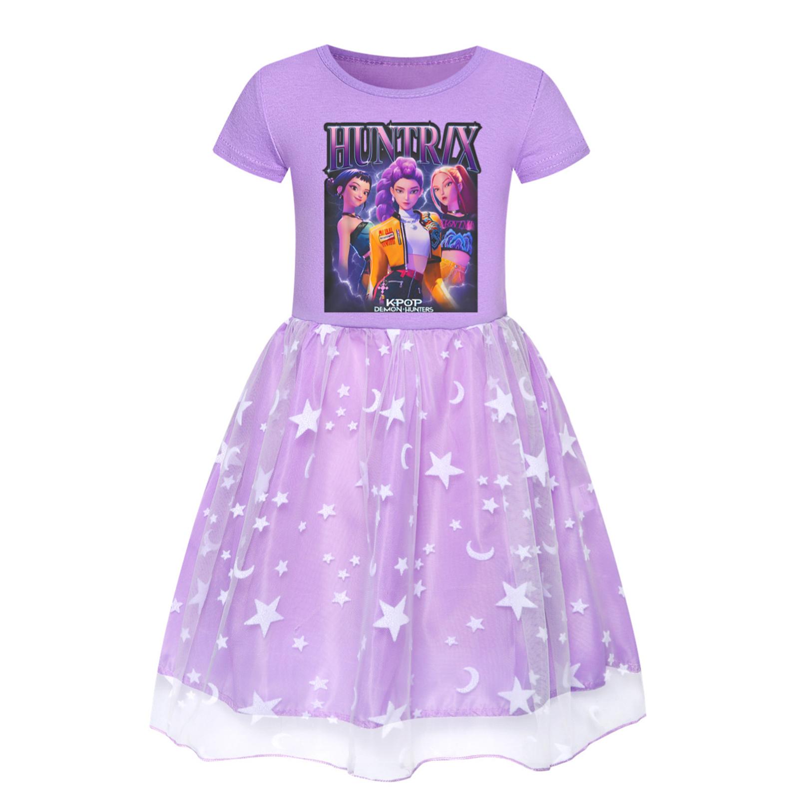 Girls Star-Print Skirt Round-Neck Short-Sleeve Colorful Lace Patchwork Dress 110
Girls Star-Print Skirt Round-Neck Short-Sleeve Colorful Lace Patchwork Dress 110