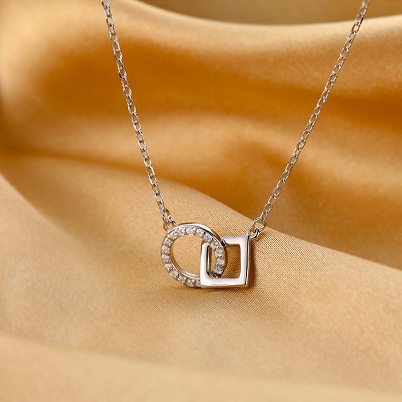 ANENJERY циркон геометрический квадратный круг кулон браслет для женщин простые корейские украшения серебряный
ANENJERY циркон геометрический квадратный круг кулон браслет для женщин простые корейские украшения серебряный