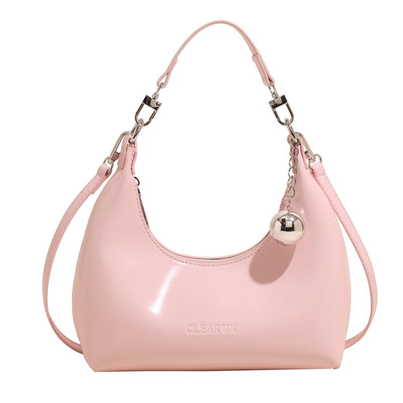 Премиальная французская сумка подмышку женская 2025 весна новая трендовая повседневная сумка-пельмень для поездок на работу на плечо сумка-мессенджер розовый