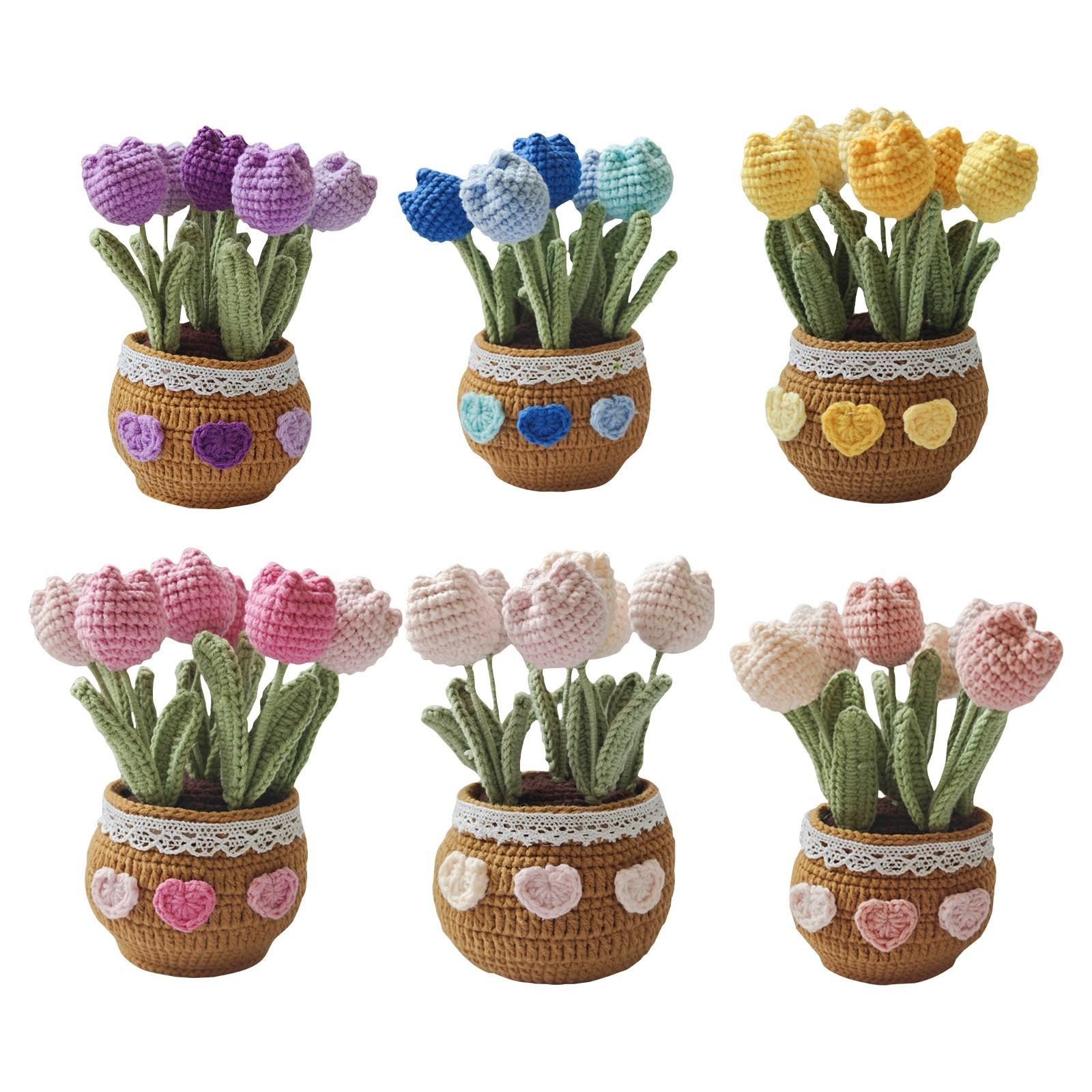 Woolen Potted Ornaments Artificial Flower Crochet Flower Potted Plush Doll Desktop Decoration 1pc One Size
Woolen Potted Ornaments Artificial Flower Crochet Flower Potted Plush Doll Desktop Decoration 1pc One Size