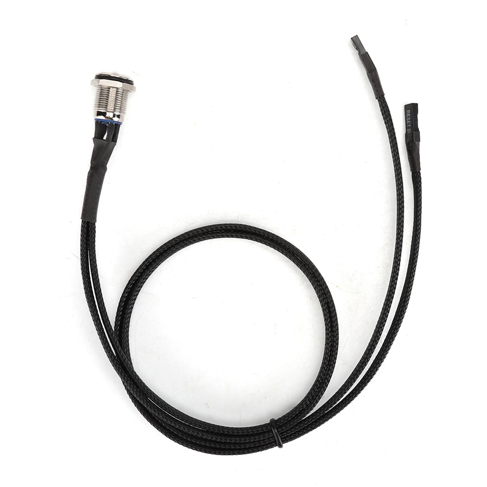 Desktop Computer Host Restart Button Metal Reset SW Button with CableBlue
Desktop Computer Host Restart Button Metal Reset SW Button with CableBlue
