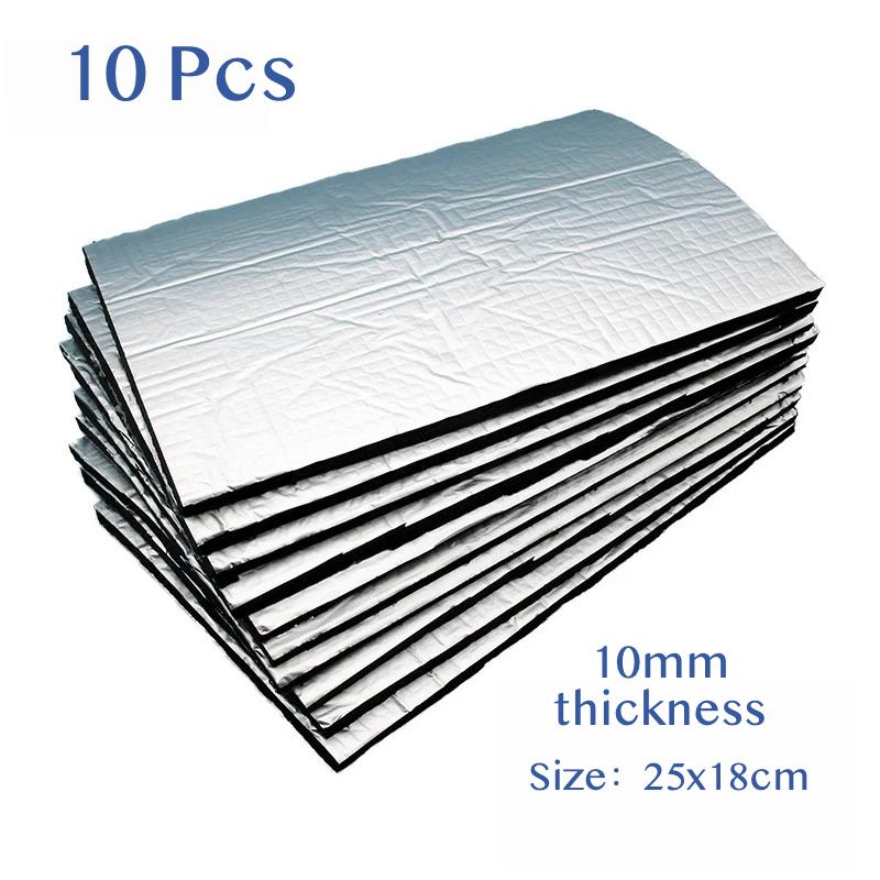 10PCS 10mm Car Sound Deadening Mat Aluminum Foil Heat Insulation Soundproof Foam Noise Reduction Pad for Car Door Roof Hood
10PCS 10mm Car Sound Deadening Mat Aluminum Foil Heat Insulation Soundproof Foam Noise Reduction Pad for Car Door Roof Hood